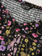 Floral Print Lace Trim Tank Top