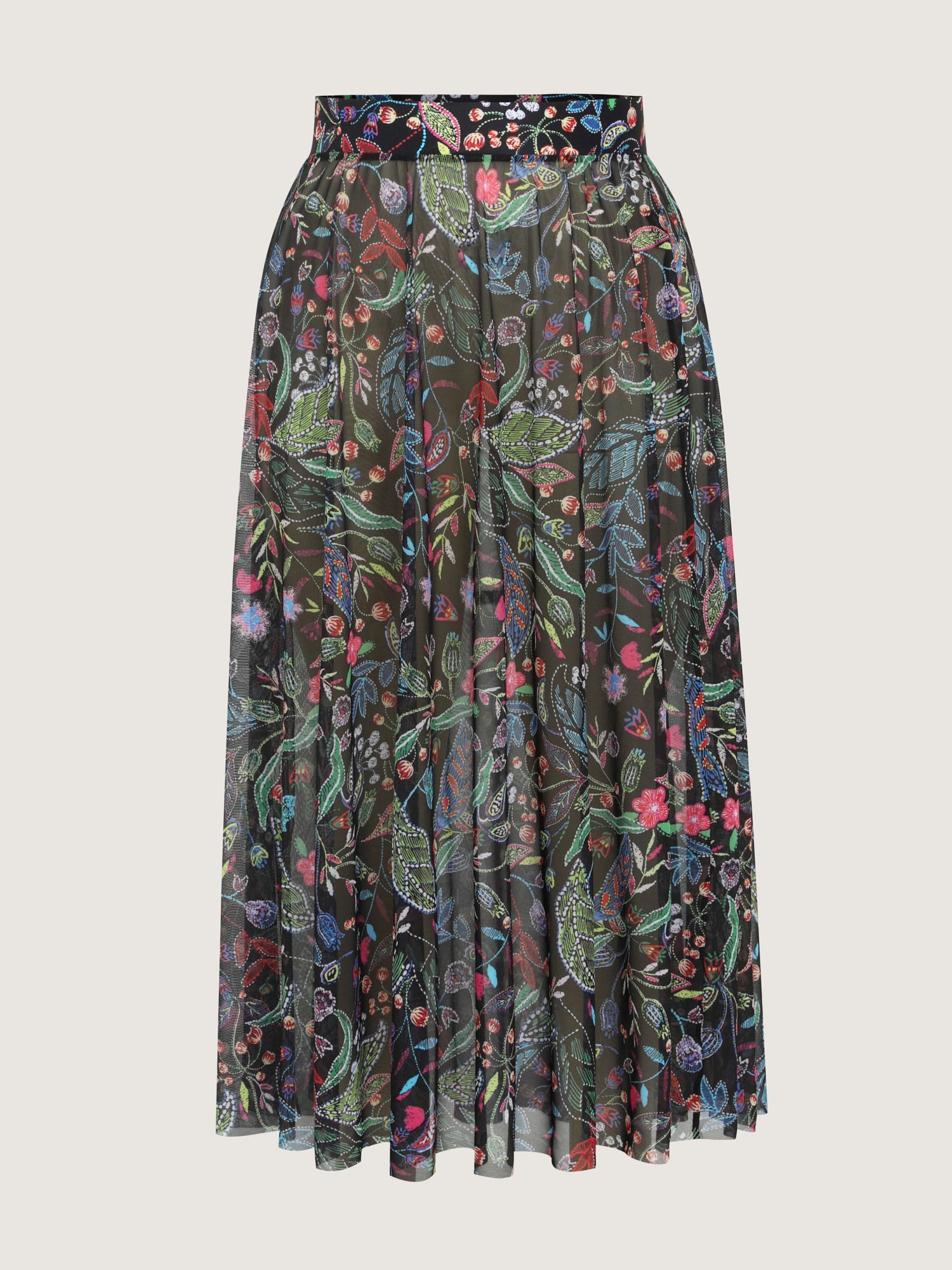 Sarong Slit Floral Print One-Piece Swim Set
