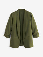 Loose Pleated Sleeve Suit Jacket