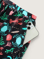 Ocean Print Pockets Swim Shorts
