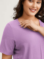 Cotton V Neck Plain Basic T-shirt