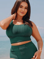 Textured Triangular Waist Bikini Top