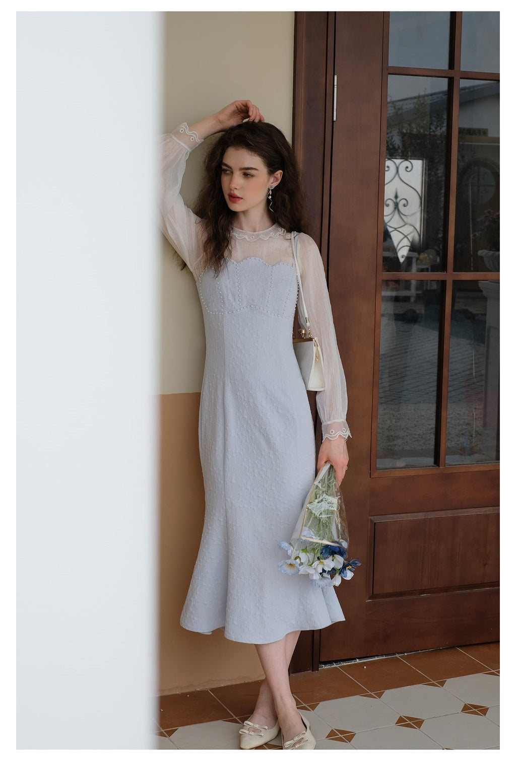 Sheer Chiffon Bottom Top + Mermaid Slip Dress