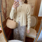 Cute Wool Blend Sweater Cardigan