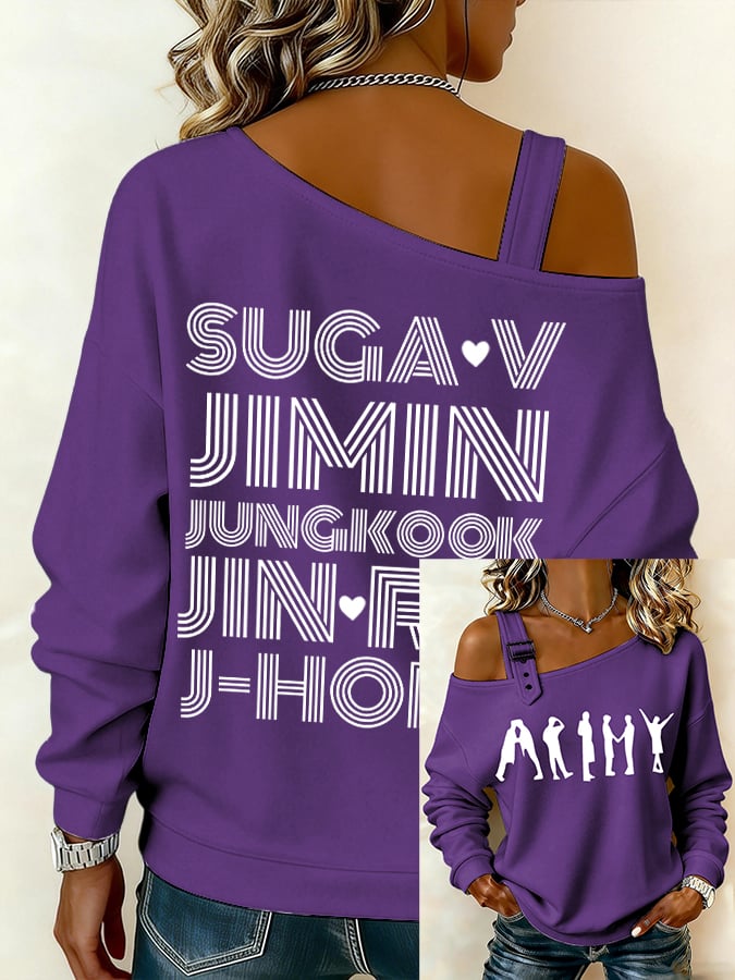 Women's BTS lovers Printed Sweatshirt