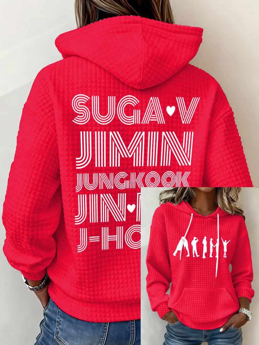 Women's Retro Leisure  Print Hoodie