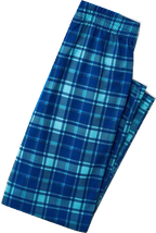 2025 Family Christmas Text Print Blue Long Sleeve Top With Blue Plaid Family Matching Pajamas