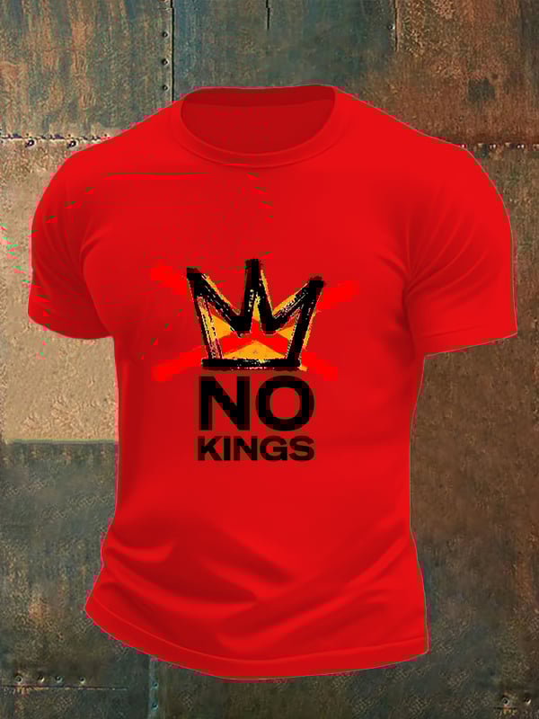 🔥Buy 3 Get 15% Off Men's no kings in America print  T-Shirt