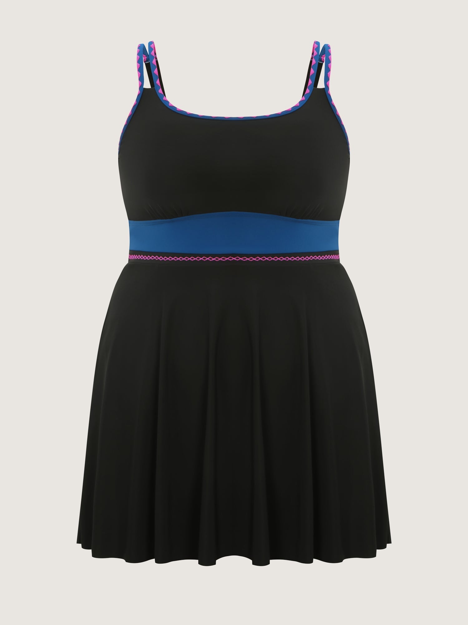 Anti-Float Tie Lace Pockets Swim Dress