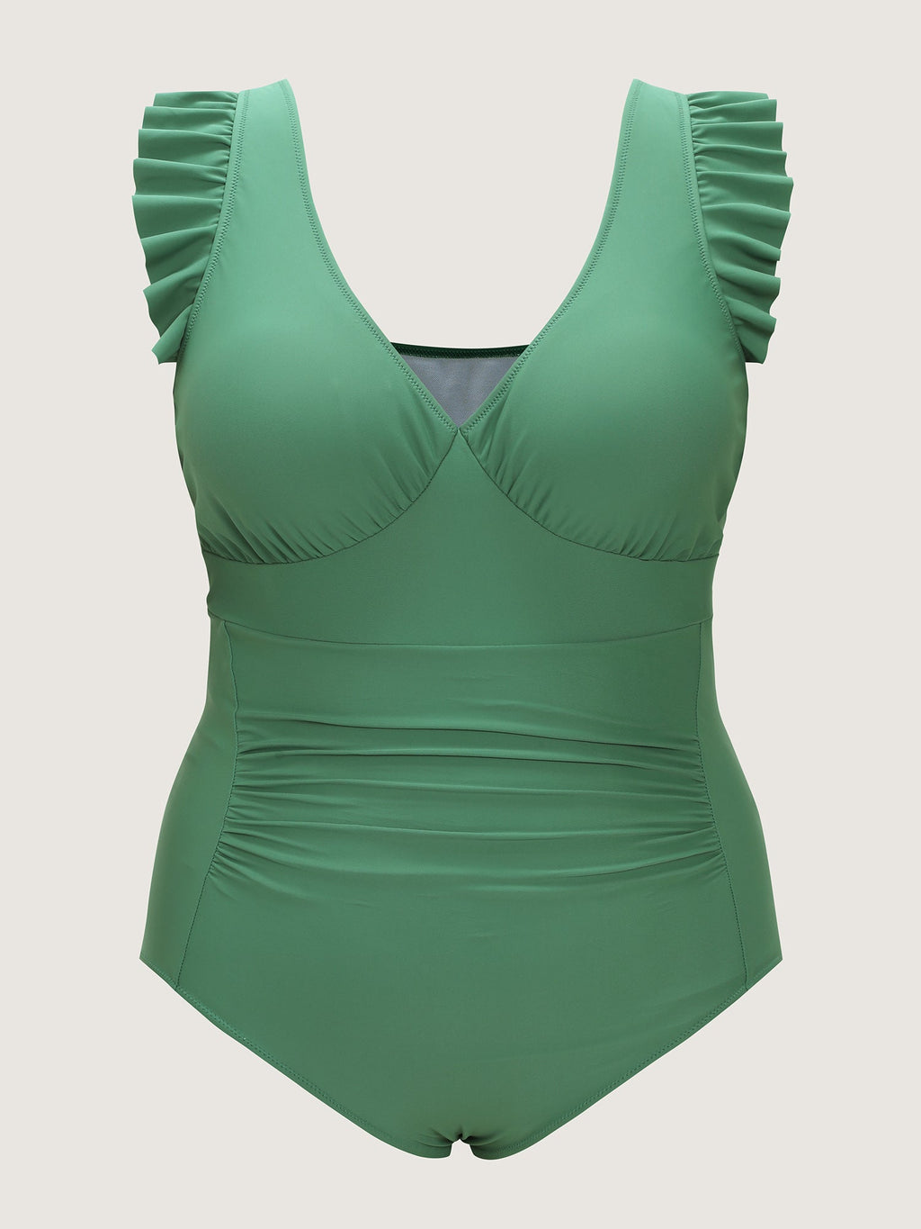 Tummy-Control Flutter Sleeve One-Piece Swim