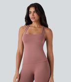 Backelss Racerback Cut Out Yoga Tank Top