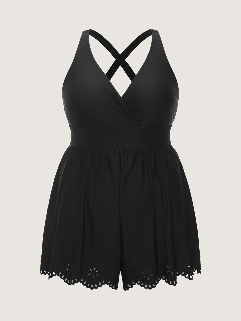 Laser Cut Pockets One-Piece Swim