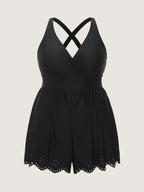 Laser Cut Pockets One-Piece Swim