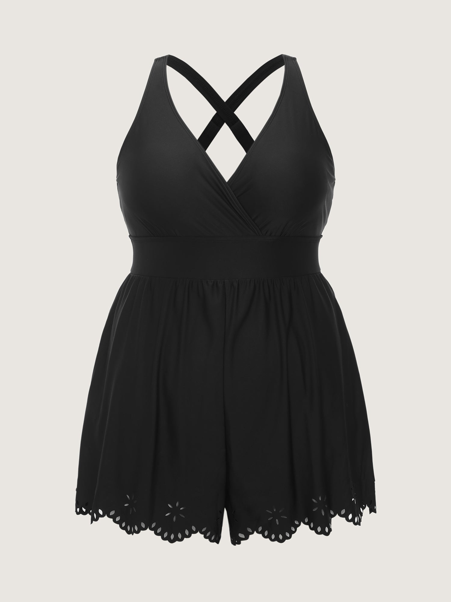 Laser Cut Pockets One-Piece Swim