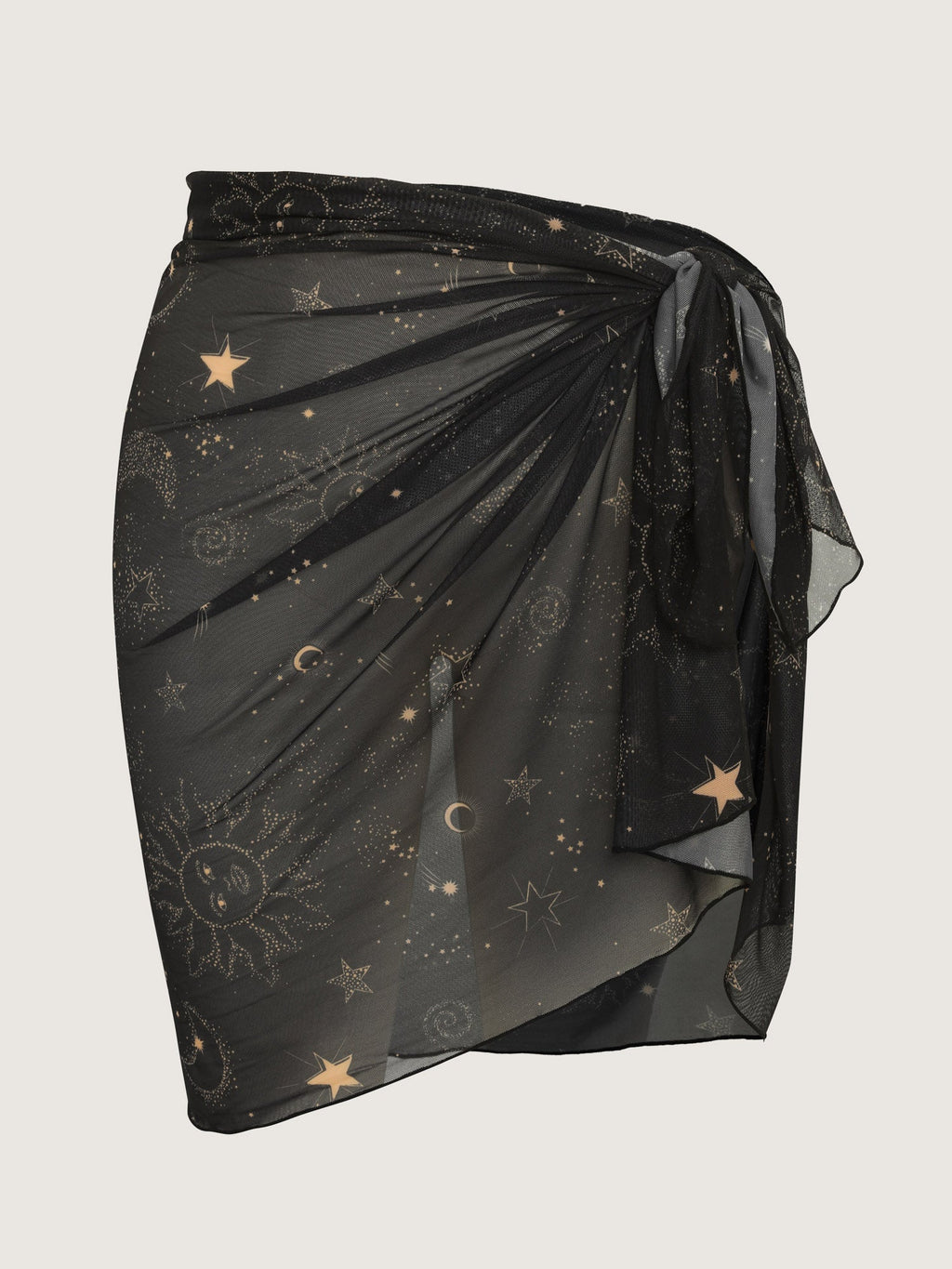 Sarong Set Star Print One-Piece Swimsuit