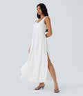 U Neck Flowy Maxi Casual Tank Dress