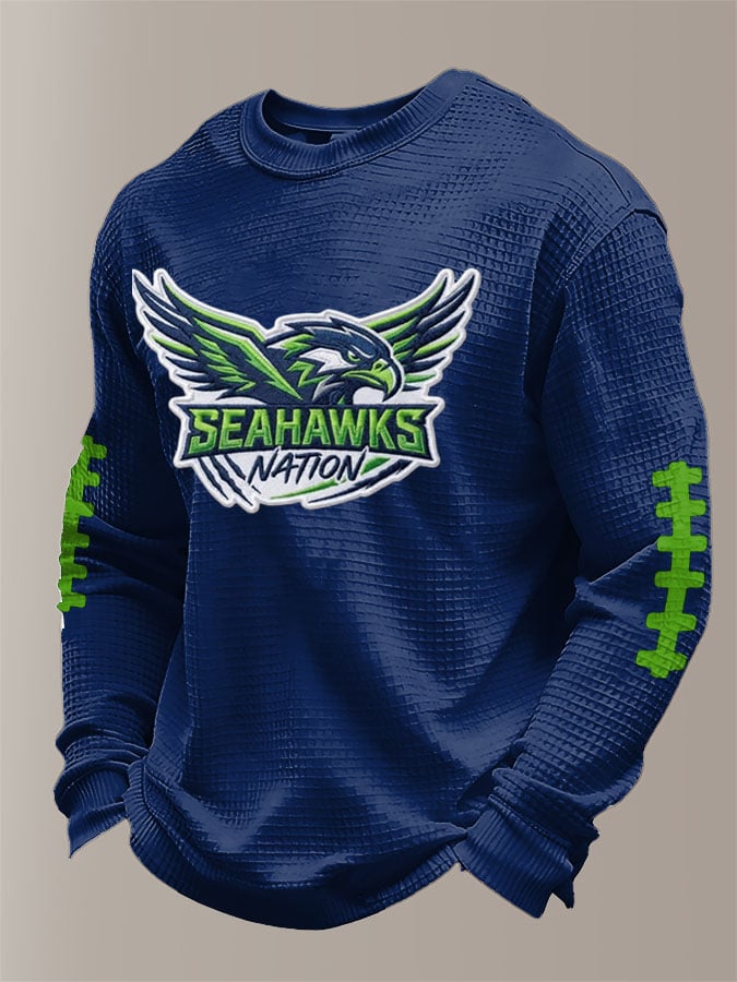 Men's Football Print Waffle T-Shirt