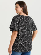 Floral Print Layered Ruffled Sleeve Blouse