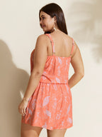 Vibrant Ocean Pattern Pocket One-Piece Swimsuit