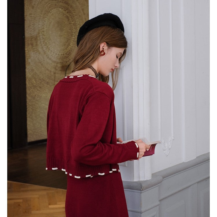 Retro Style Knitted Set