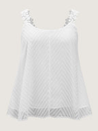 Lace Trim Flowy Tank Top