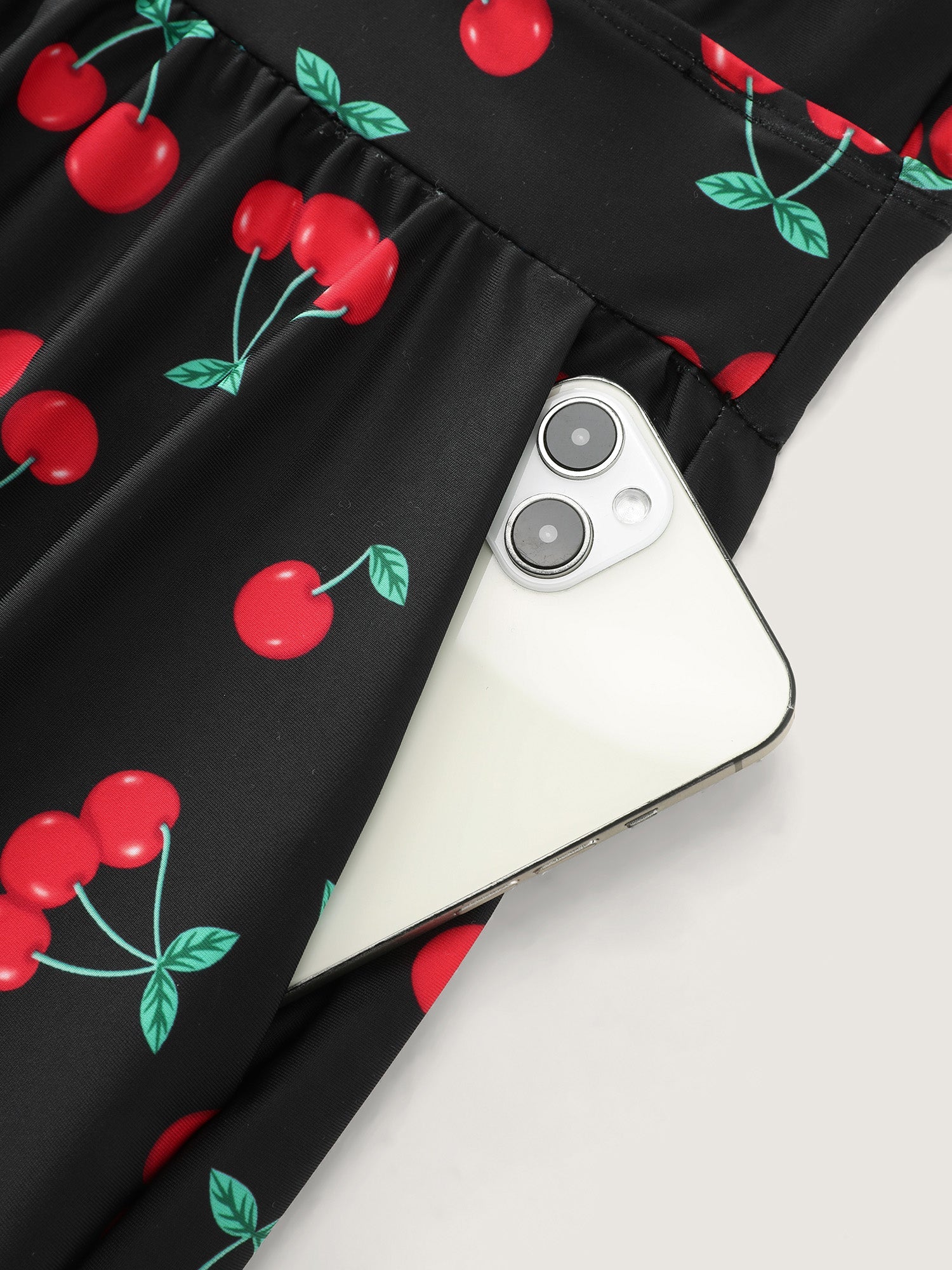 Cherry Print Adjustable One-Piece Swimsuit