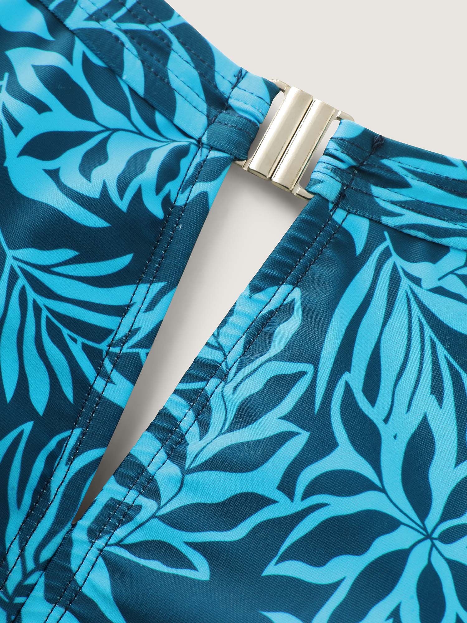Floral Print Pockets One-Piece Swim