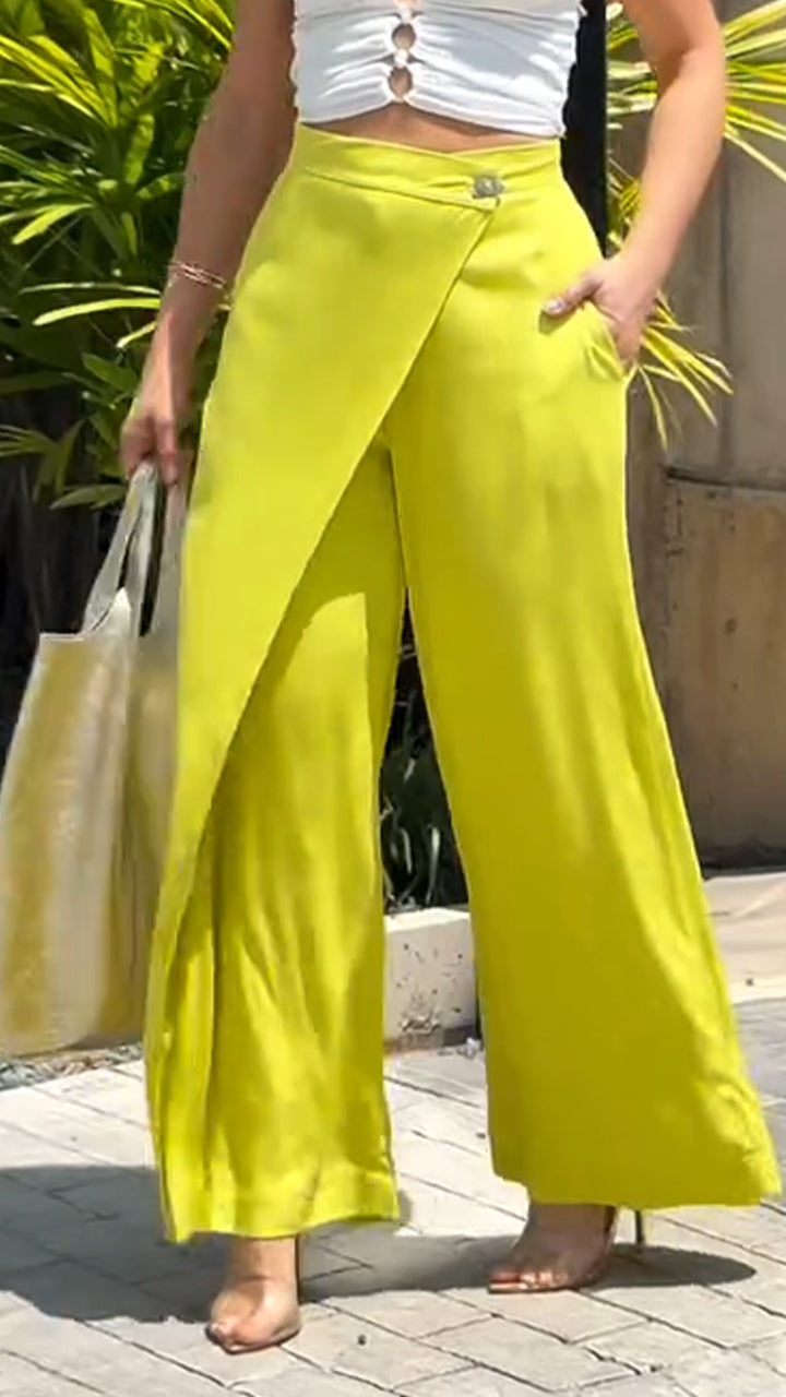 Women Spliced Solid Color Casual Pants