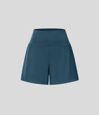 2026🔥UK Super High Waisted Back Pocket & Side Hidden Pocket 2-in-1 Yoga Shorts