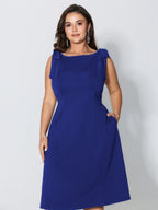 Shoulder Tie Sculpting Bodice Mini Dress