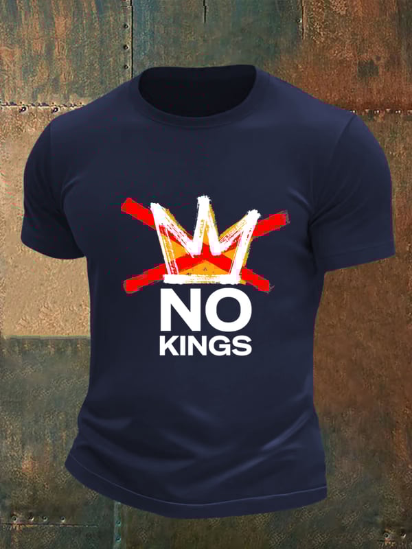 🔥Buy 3 Get 15% Off Men's no kings in America print  T-Shirt