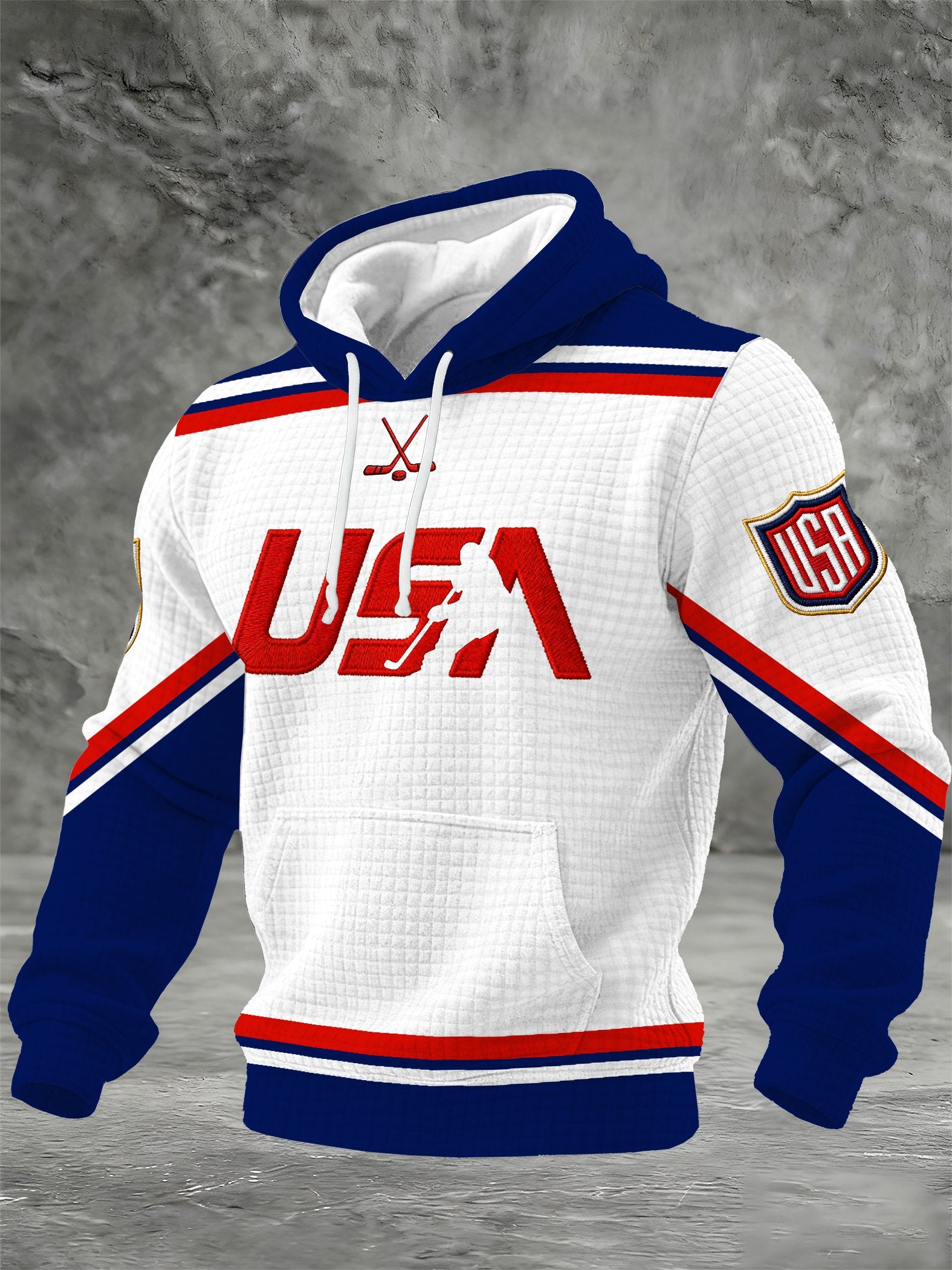 Men's Ice Hockey Printed Casual Hoodie
