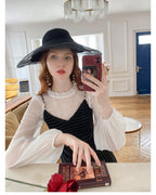 Chiffon Top & Velvet Slip Dress