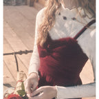 Vintage Romantic Rose Knitted Top