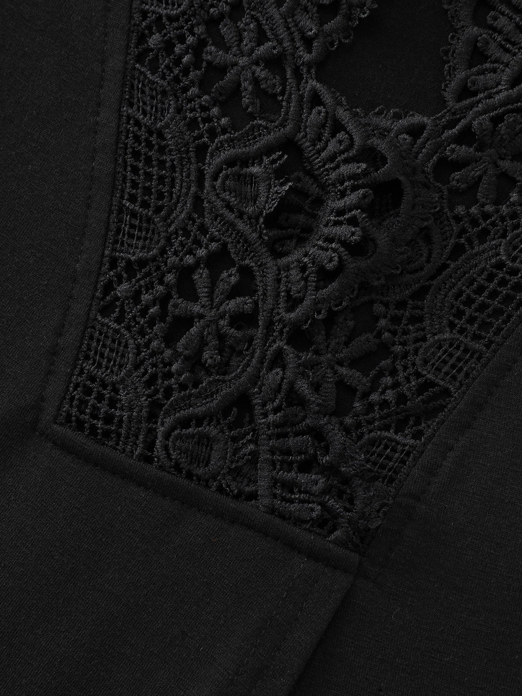 Open Back Lace Detail Boat Neck T-Shirt