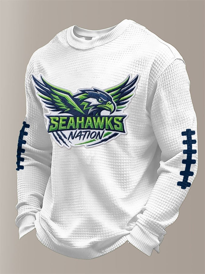 Men's Football Print Waffle T-Shirt