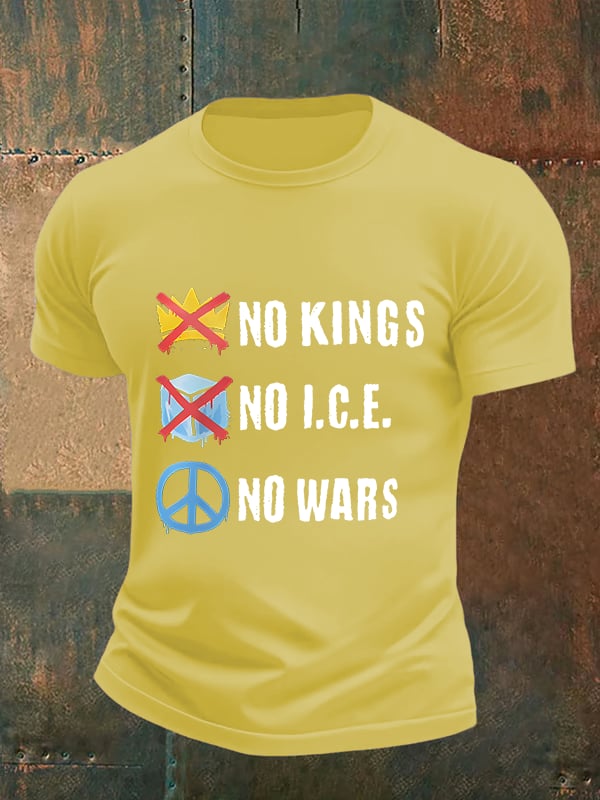 🔥Buy 3 Get 15% Off🔥Men's  No Kings Print T-Shirt
