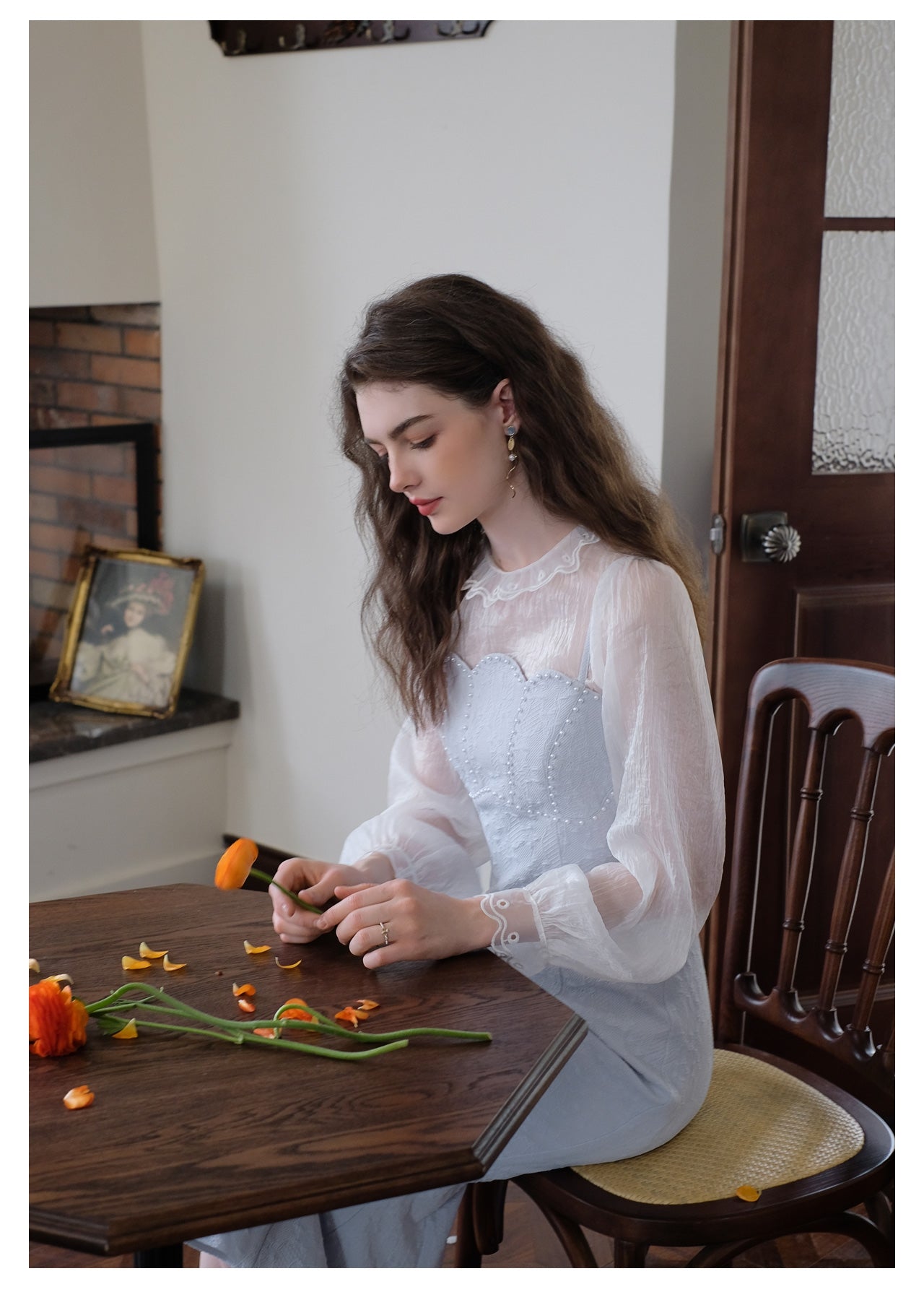 Sheer Chiffon Bottom Top + Mermaid Slip Dress