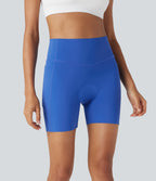 SpeedWaveTM SoCinched High Waisted Antislip Tummy Control Quick Dry Cycling Chamois Padded Biker Shorts 5'' with Pockets