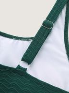 Textured Triangular Waist Bikini Top