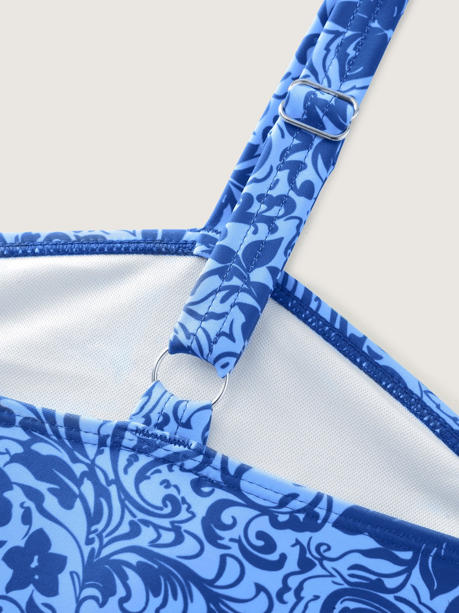Paisley Print Twist Front Swim Dress