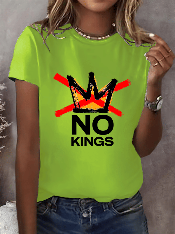 🔥Buy 3 Get 15% Off Women's  America has No Kings Printed Casual T-Shirt