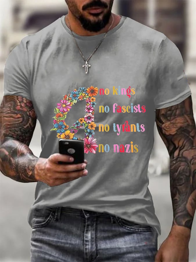 🔥Buy 3 Get 15% Off🔥Men's stylish casual FDT Reject King Tiger printed  T-shirt