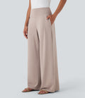 High Waisted Wide Leg Casual Pants with Pockets