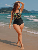 Tropical Escape Layered One-Piece Swimsuit