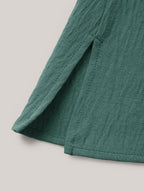 Solid Tiered Ruffles Split Hem Blouse