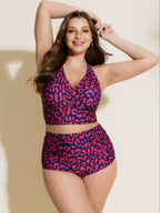 Leopard Print Ruched Tight-Fit Bikini Bottoms