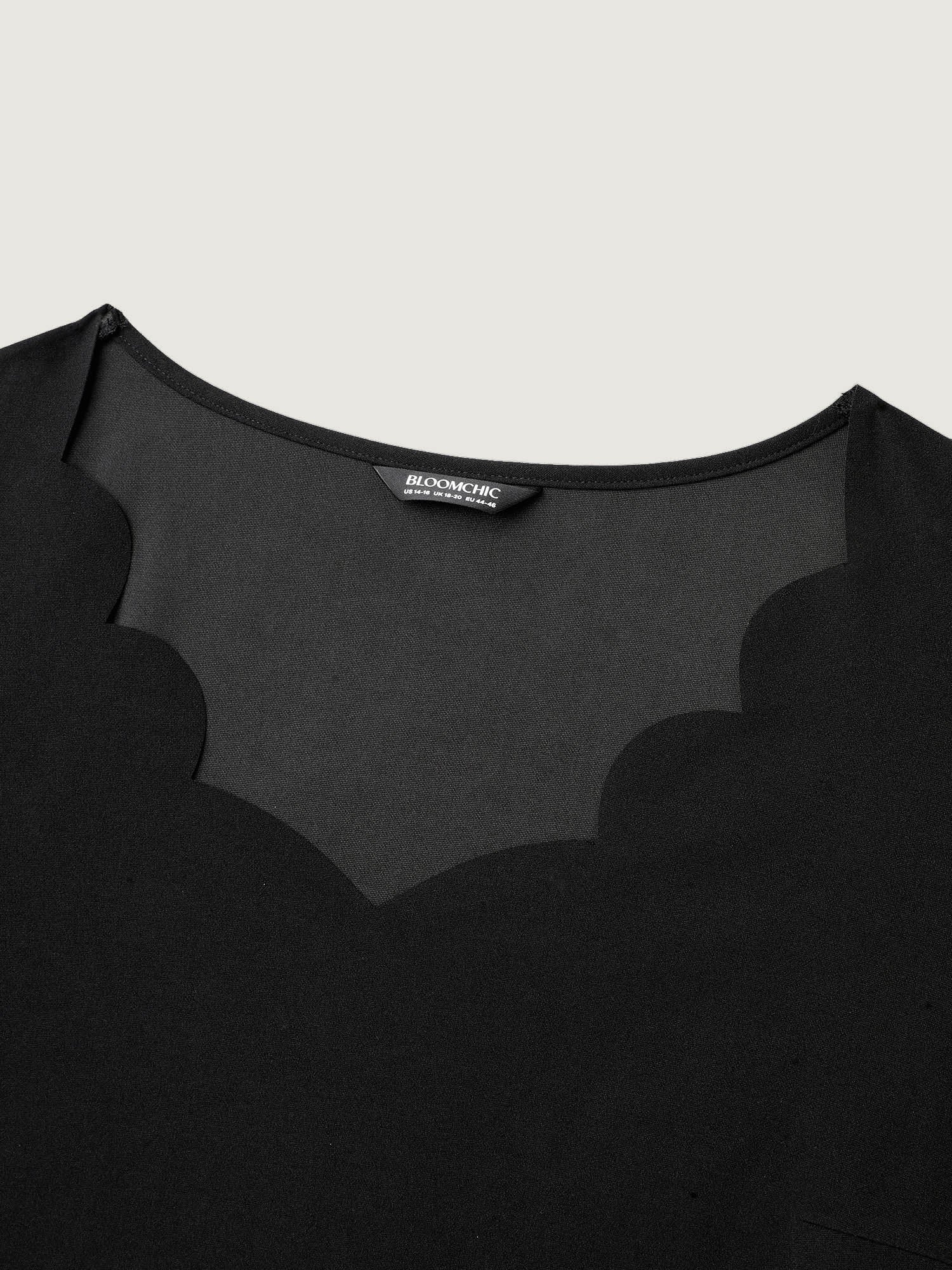 Solid V Neck Laser Cut Tank Top