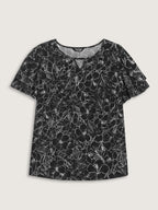 Floral Print Layered Ruffled Sleeve Blouse