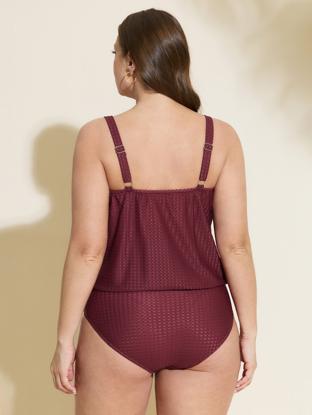 Texture Pleated Easy-Fit One-Piece Swim